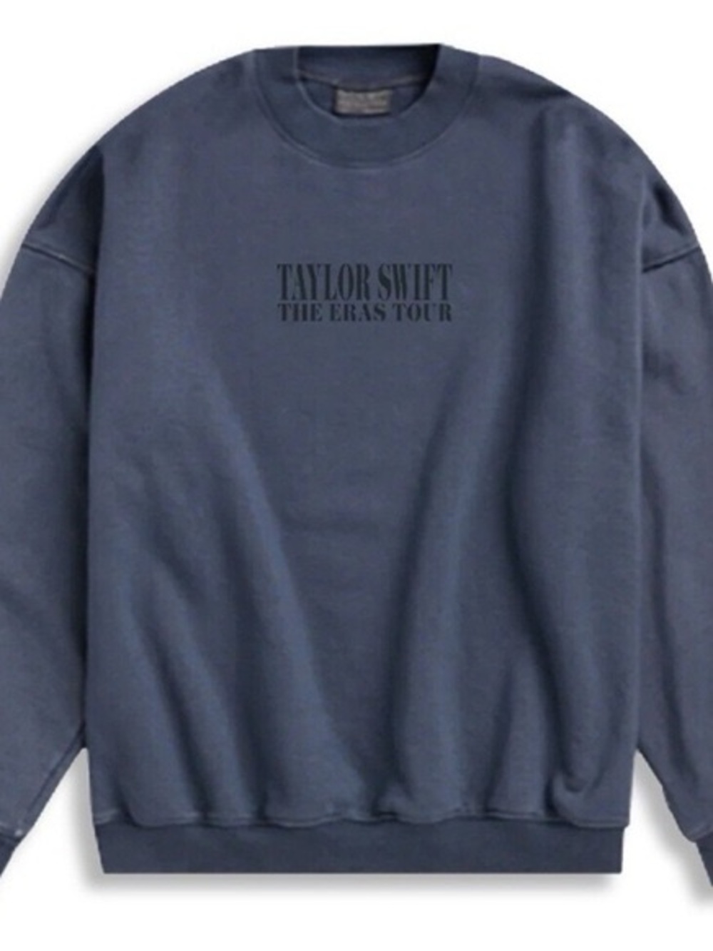Taylor Swift Navy Crewneck Sweater with Subtle Tonal Logo